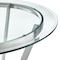 Armen Living Naomi and Chelsea 3-Piece Counter Height Dining Set in Brushed Stainless Steel and Gray Faux Leather SETNMCHGRBS3 - alternate 5